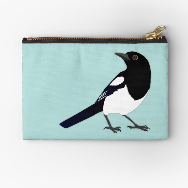 Magpie vector Zipper Pouch