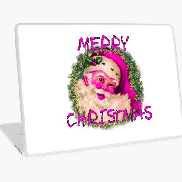 Item preview, retro vintage pink santa claus merry christmas designed and sold by rachidrib.