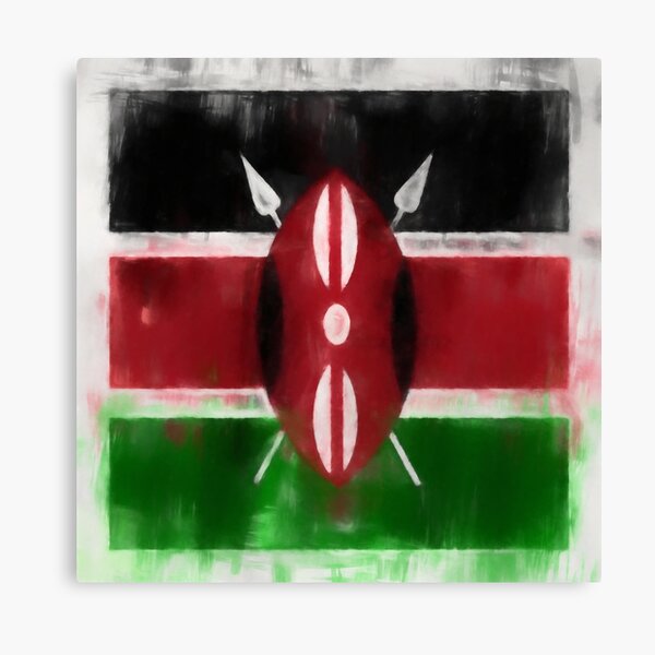 Kenyan Flag No. 2, Series 1 Canvas Print