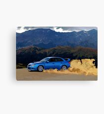 Subaru WRX STi Drifting in the Dirt Canvas Print