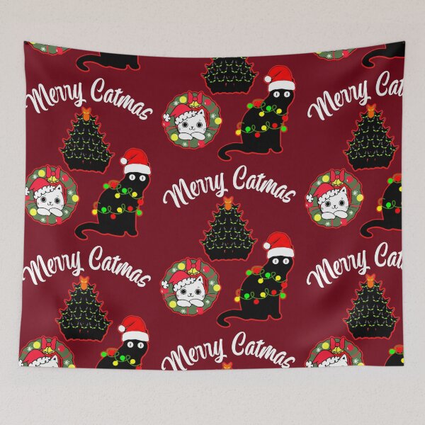 Item preview, Black Cat Wrapped In Christmas Lights  designed and sold by WoodburyLake.