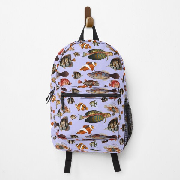 Item preview, Colorful Tropical Fish From Exotic Coral Reefs Pattern (periwinkle purple) designed and sold by andydavistech.