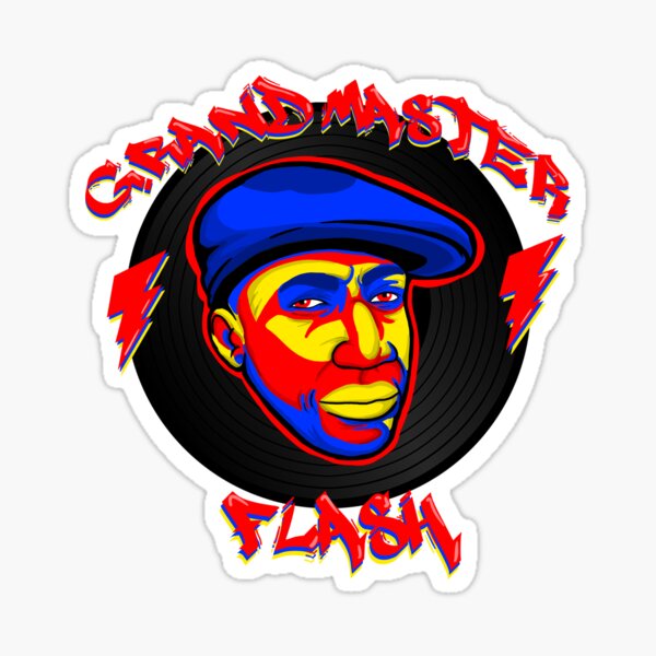 “Grandmaster Flash” Sticker for Sale by gjnilespop | Redbubble