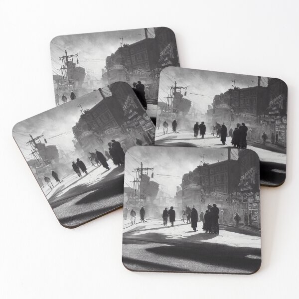 Item preview, Black and white vintage street scene designed and sold by alxndraai.