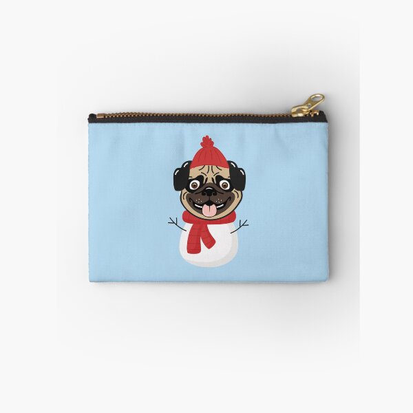 Item preview, Snowpug (Snowman Pug) Dog Head with Winter Clothes designed and sold by SeasonalDogs.