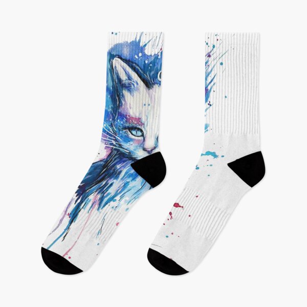 Item preview, Why Paint Cats Drawing Painting Art, Cat, multicolored cat painting, tshirt, blue  designed and sold by azomiross.