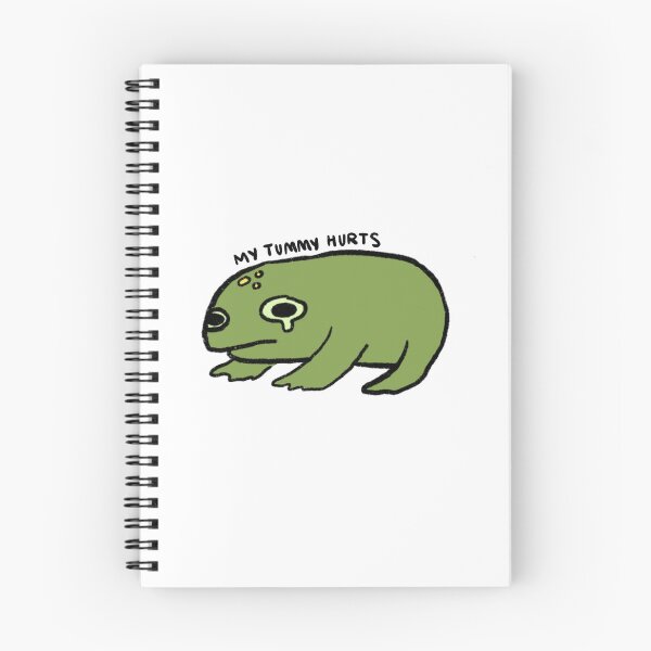 Item preview, my tummy hurts frog  designed and sold by iristocat.