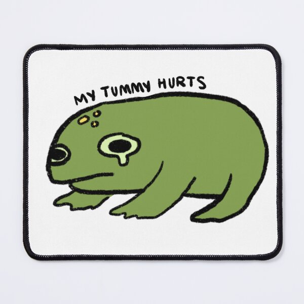 Item preview, my tummy hurts frog  designed and sold by iristocat.