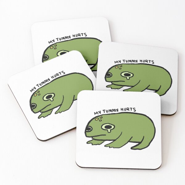 Item preview, my tummy hurts frog  designed and sold by iristocat.
