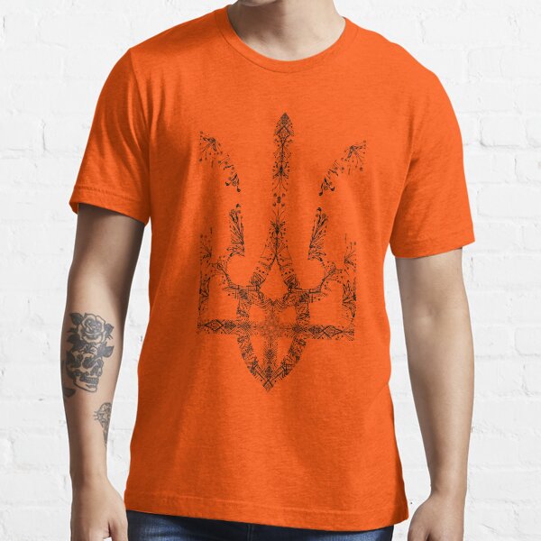 Pray For Ukraine - Ukrainian Trident Coat of Arms Essential T-Shirt