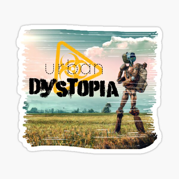 Item preview, post apocalyptical  robot dystopian future dystopian fiction dystopian world urban dystopia toxic biohazard symbol designed and sold by Dreamakerstudio.