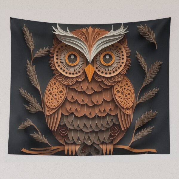 Item preview, Paper Cutout of a Owl designed and sold by harborhouse55.