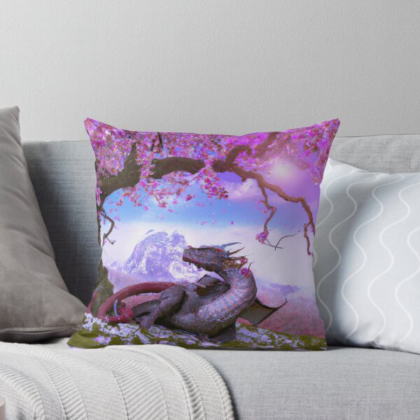 Item preview, Medieval Dragon under a Blooming Cherry Blossom designed and sold by Lilieae.
