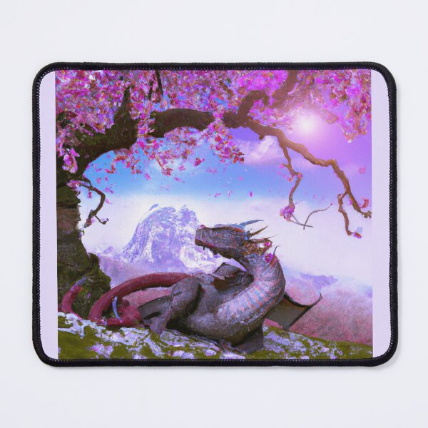 Item preview, Medieval Dragon under a Blooming Cherry Blossom designed and sold by Lilieae.