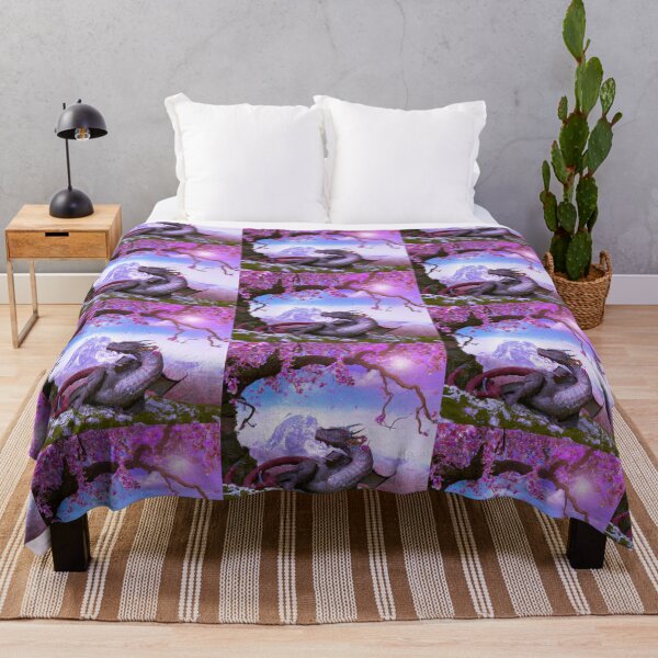 Item preview, Medieval Dragon under a Blooming Cherry Blossom designed and sold by Lilieae.