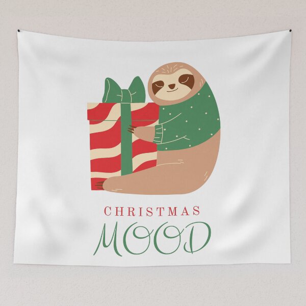 Item preview, Christmas Sloth with gift designed and sold by OwnDesignOnline.