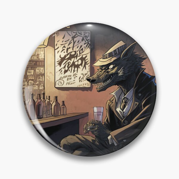 Item preview, Black sad comic style wolf designed and sold by IA-Power.