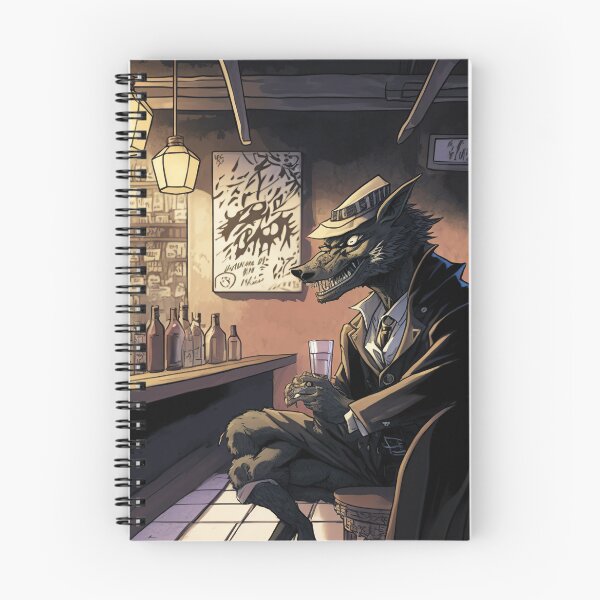 Item preview, Black sad comic style wolf designed and sold by IA-Power.