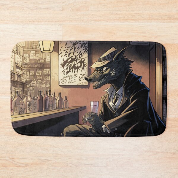 Item preview, Black sad comic style wolf designed and sold by IA-Power.