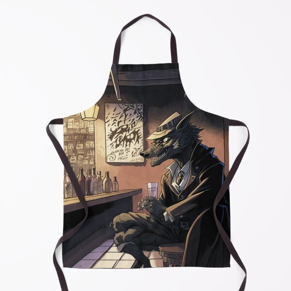 Item preview, Black sad comic style wolf designed and sold by IA-Power.