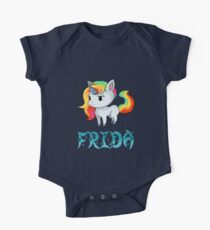 Frida Unicorn Sticker Baby Body Kurzarm