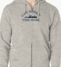 York Harbor Beach. Zipped Hoodie
