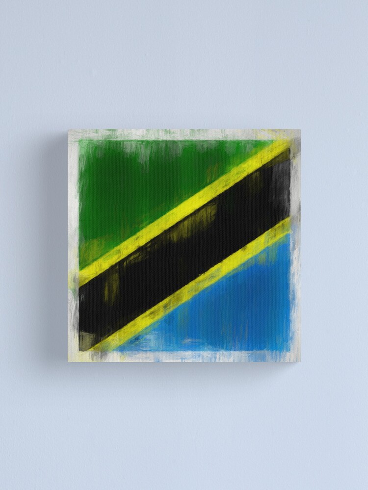 Alternate view of Tanzanian Flag No. 2, Series 2 Canvas Print