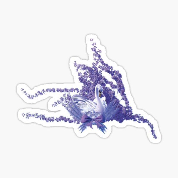 Swan-Unicorn Fantasy Art Sticker