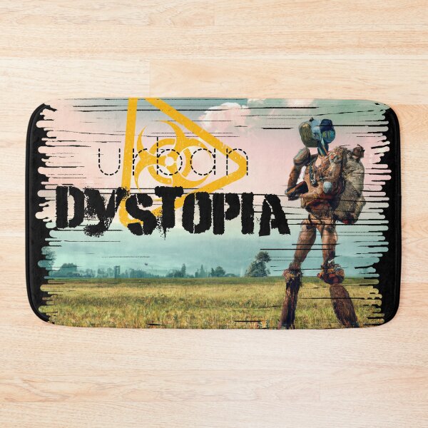 Item preview, post apocalyptical robot dystopian future dystopian fiction dystopian world urban dystopia toxic biohazard symbol designed and sold by Dreamakerstudio.