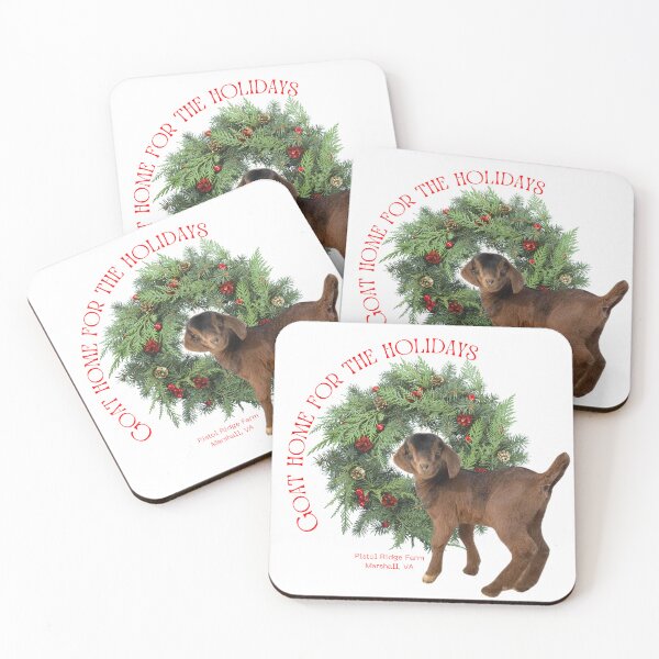 Item preview, Goat Home For The Holidays | Holiday Goats | Christmas Goats | Cute Goats designed and sold by PistolRidgeFarm.