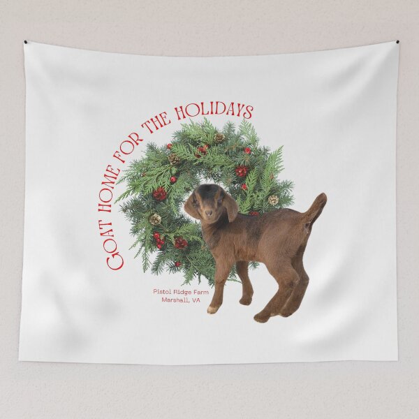 Item preview, Goat Home For The Holidays | Holiday Goats | Christmas Goats | Cute Goats designed and sold by PistolRidgeFarm.