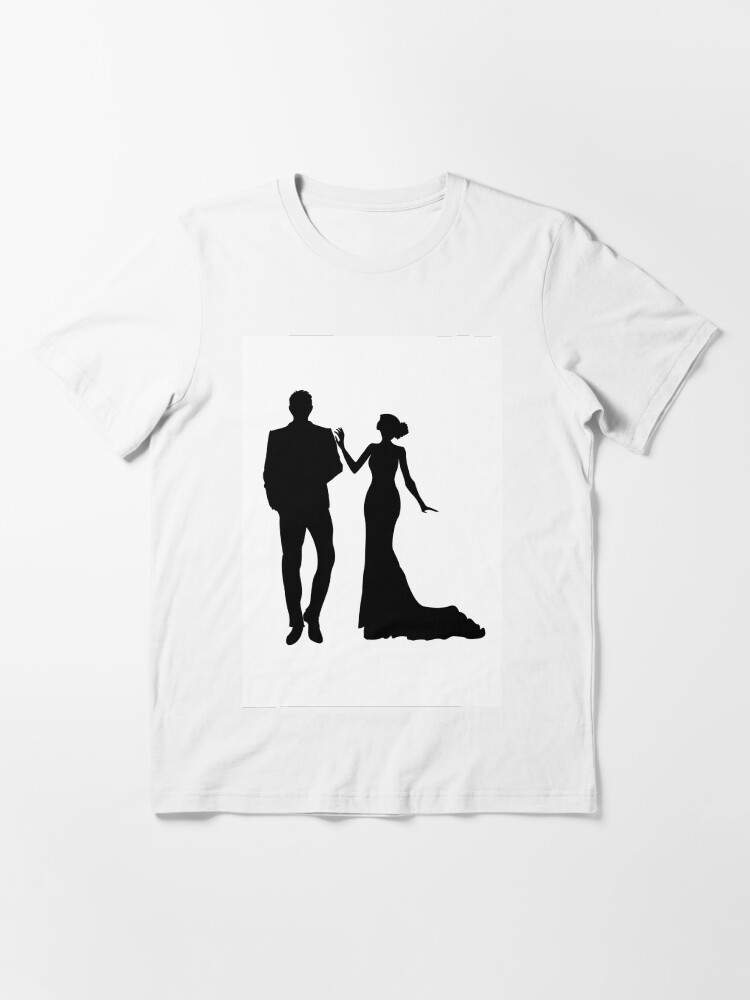Silhouette Of A Elegant Couple In Fancy Clothes T Shirt For Sale By Alexx60 Redbubble Couple T Shirts Silhouette T Shirts Black T Shirts