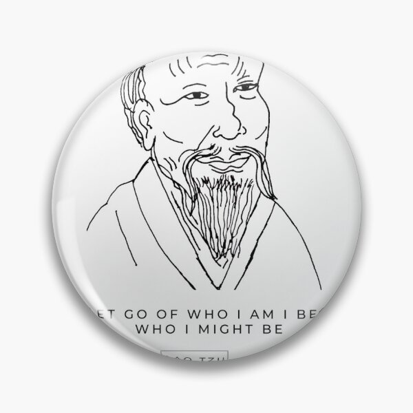 Item preview, Lao Tzu "If i let go of who i am i become who i might be" Illustration designed and sold by ComicMuch.