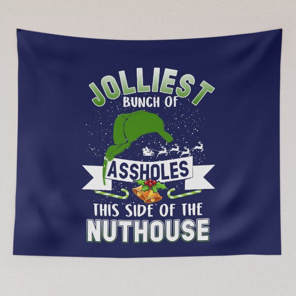 Item preview, Jolliest Bunch of Assholes Nuthouse Ugly Christmas designed and sold by Simeon	 Dorelus.