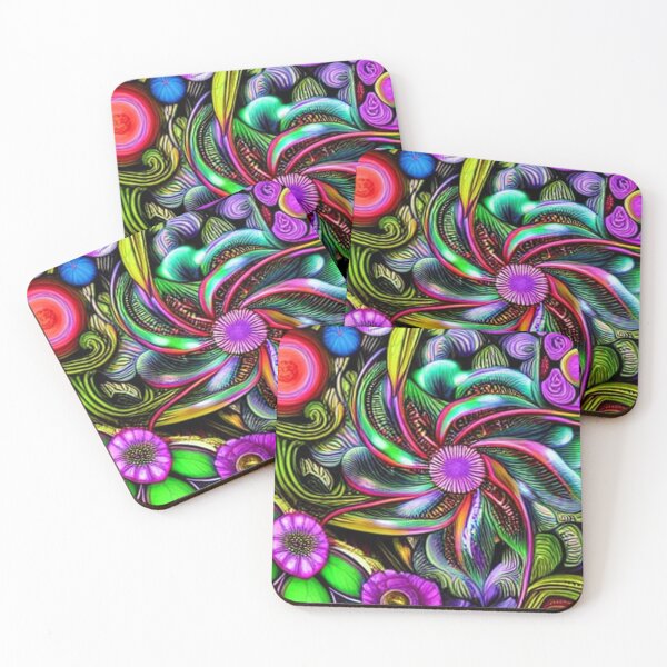 Item preview, Psychedelic abstract floral  designed and sold by dwhowe.