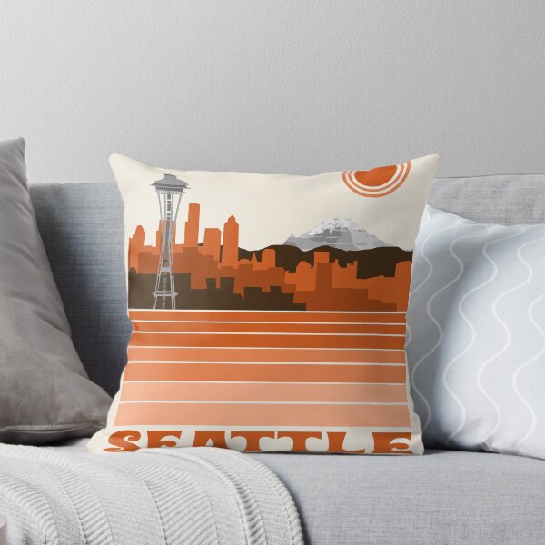 Item preview, Viajes retro de los años 70 de Seattle vibes del color regalos mínimos del estado de Washington designed and sold by 78designs.