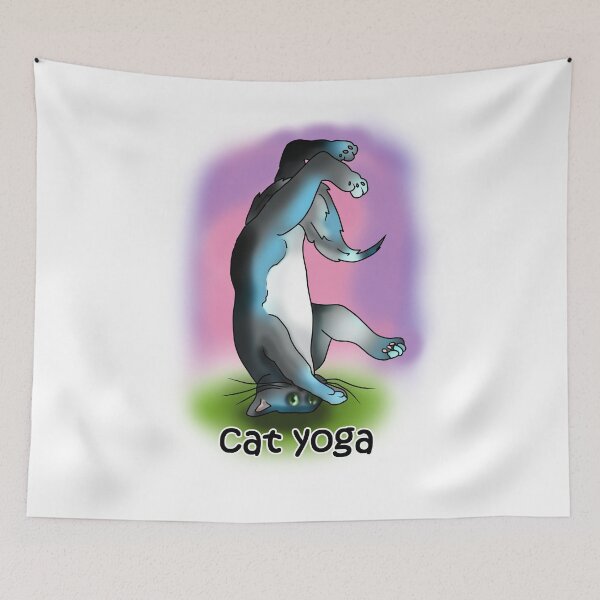 Item preview, cat yoga headstand designed and sold by BeingNow.