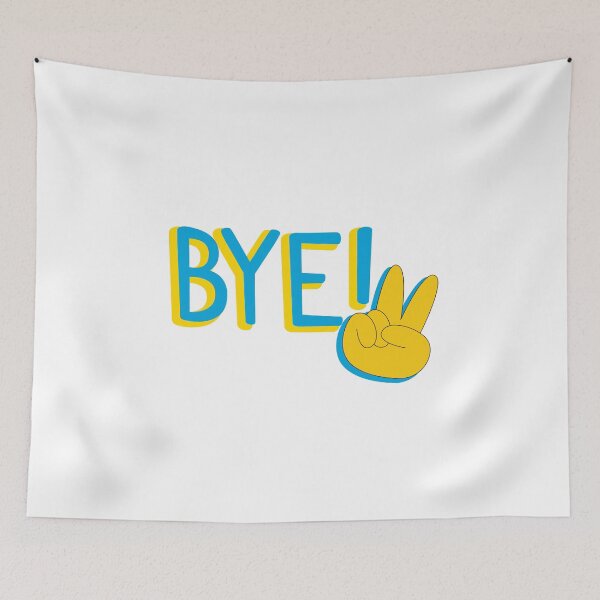 Item preview, Bye Yellow Emoji Hand Peace Sign designed and sold by TotalityDesigns.