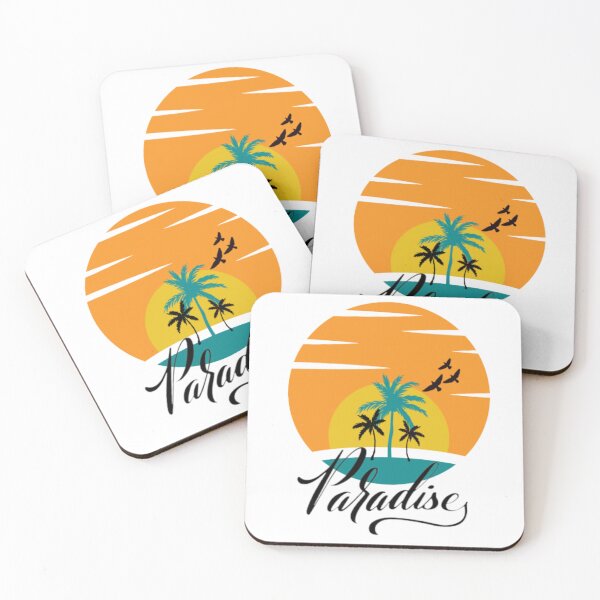 Item preview, Nature - Composition of sunset, palms, birds, sun, paradise designed and sold by MoshisooPrint.