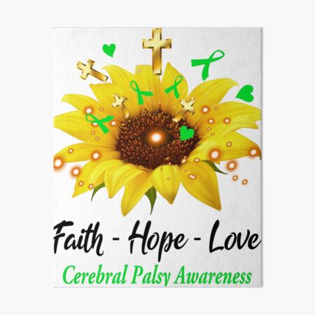 Item preview, Cerebral Palsy Awareness - FAITH HOPE LOVE designed and sold by Shaplaw.