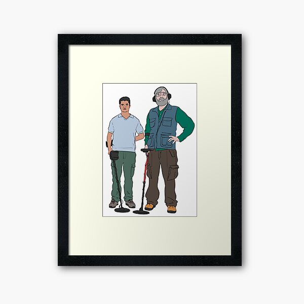 Russell & Hugh - DMDC - Detectorists Framed Art Print