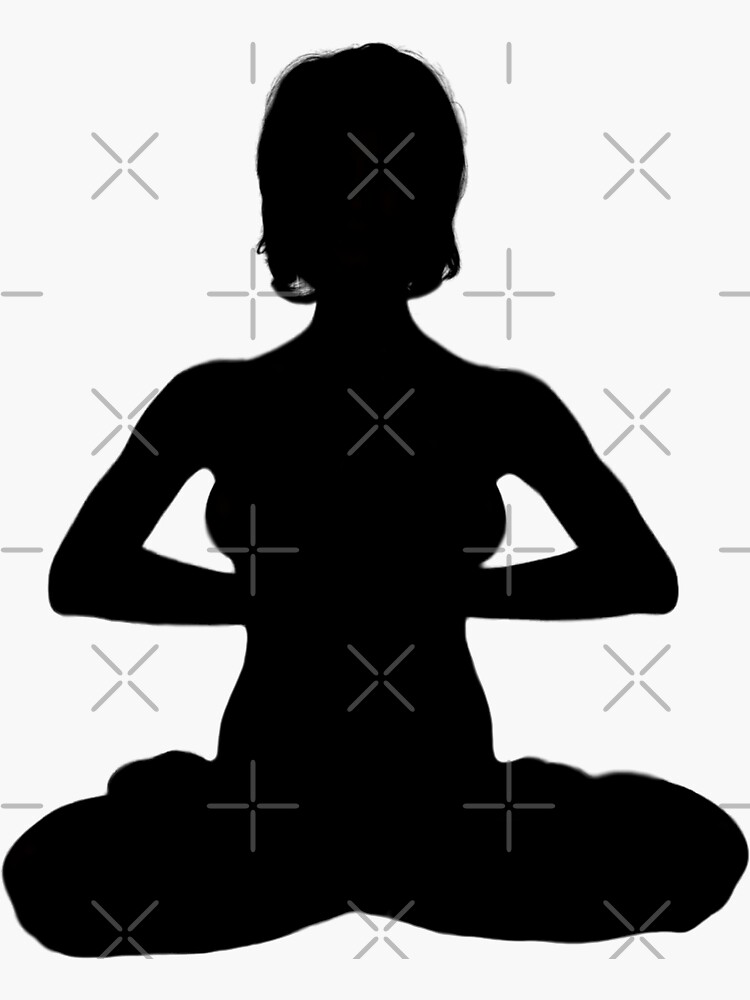 "Yoga Namaste Silhouette" Sticker for Sale by RealmsBeyond Redbubble