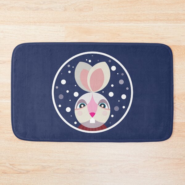 Item preview, Christmas Bunny Dark blue With White Border designed and sold by dreamartcher.