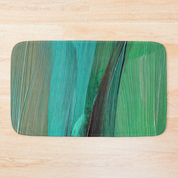 Item preview, Aqua And Vibrant Green Big Brushstrokes Abstract Painting designed and sold by DEC02.