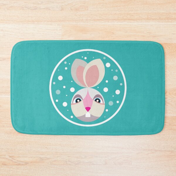 Item preview, Christmas Bunny Green With White Border designed and sold by dreamartcher.