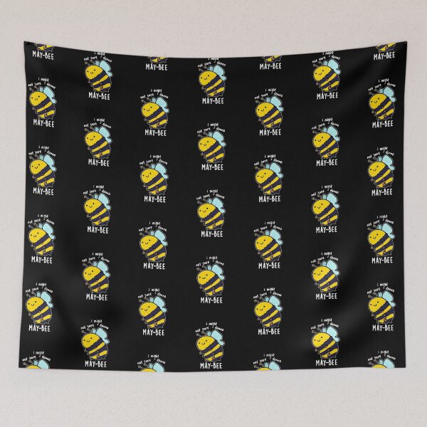 Item preview, May-bee Funny Insect Bee Puns (Dark BG) designed and sold by punnybone.
