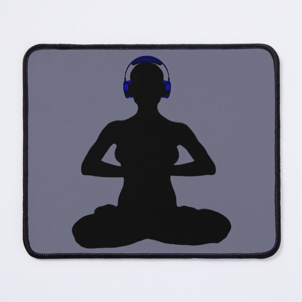 Item preview, Meditating Woman w/ Blue Headphones designed and sold by RealmsBeyond.