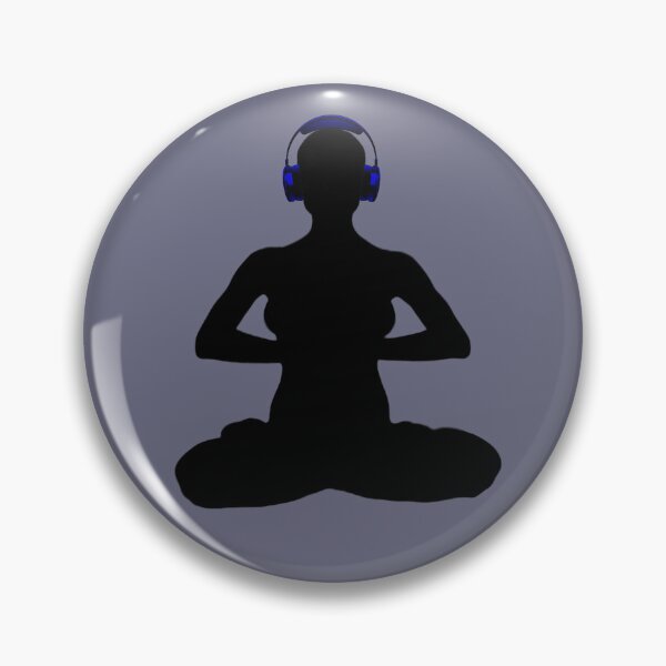 Item preview, Meditating Woman w/ Blue Headphones designed and sold by RealmsBeyond.