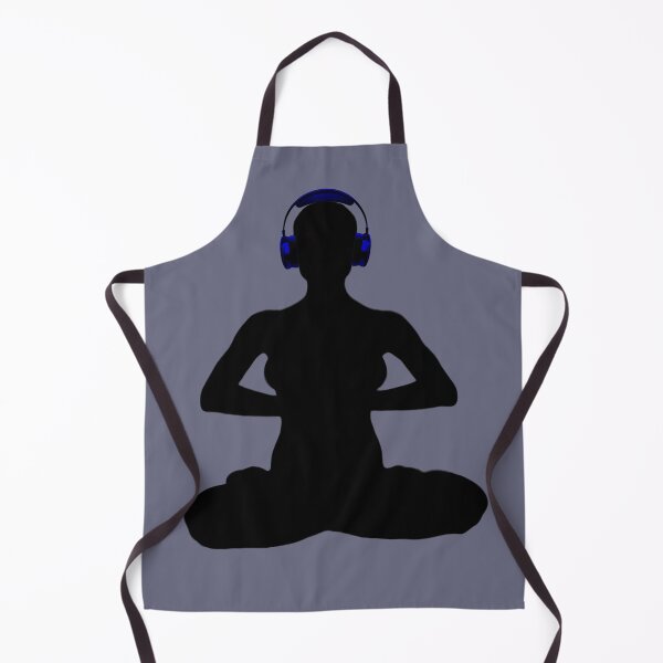 Item preview, Meditating Woman w/ Blue Headphones designed and sold by RealmsBeyond.