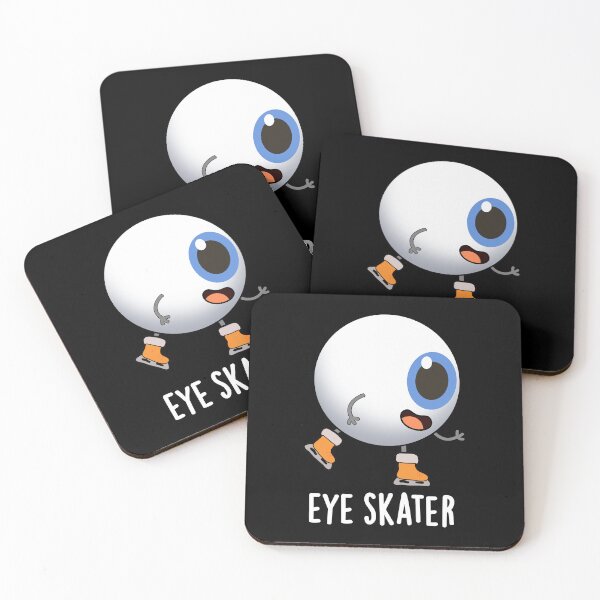 Item preview, Eye Skater Funny Ice Skating Puns (Dark BG) designed and sold by punnybone.